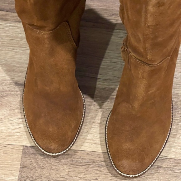 Steve Madden Brown with Suede Finish Palisade Chestnut Leather Knee High Boots - Picture 6 of 15